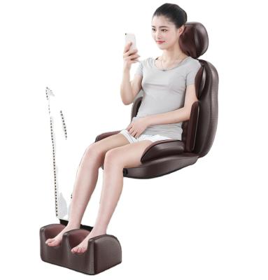 China 2021 New Full Design 3D Luxury Modern Electric Shiatsu Back Massage Chair Pad With Coat for sale