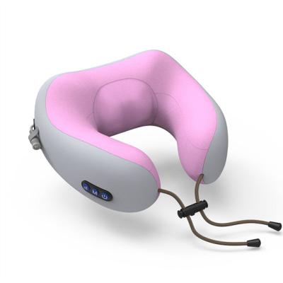 China New Arrival Portable Massage Pillow Travel Neck Pillow Battery Operated U Shape Aircraft Massage Kneading Pillow for sale