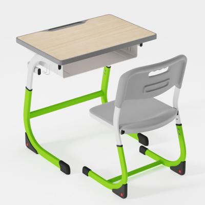 China Modern school desks and chairs  set for kids and students  used standard classroom high school single seate for sale