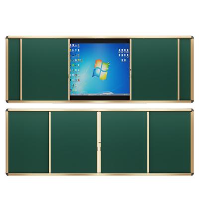 China Aluminum Alloy Frame Classroom multimedia push-pull blackboard teacher teaching environmental magnetism for sale