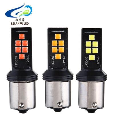 China Univeral 1157 auto parts 1156 white bulbs T20 T25 3030 12SMD 12v reverse led bulbs for sale