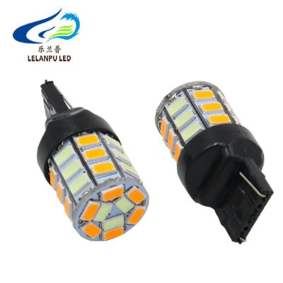 China 10w Led Bulb 1157 T20 5630 33smd Coaster Turn Signal Light Bulbs For Motorcycle Car Motorcycle Dual Color Amber White Color Universal for sale