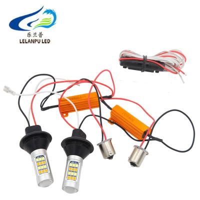 China T20 T25 2835 42SMD Led Bulb Lamp 12V White Amber Color Flashing 3156 3157 7440 7443 Double Brakes Emergency Reverse Light Universal for sale