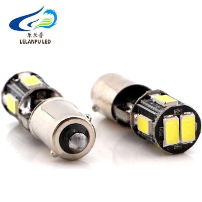 China No Error BA9S 5630 6SMD Led Bulb 12V White Waterproof License Plate Reading Brake Light Universal for sale