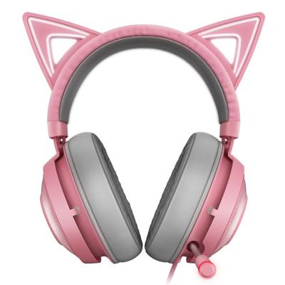 China Cute Headband Razer Kraken Kitty Edition Pink Girl USB Gaming Headset for sale