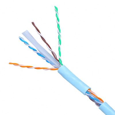 China 23awg 24awg 8 Cores Computer Cat 6 Pure Solid Bare Copper UTP Solid Bare Copper Cable for sale