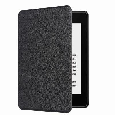 China Book Style Case For Amazon Kindle Paperwhite 4 PU Flip Cover Cross Pattern Book Style Case for sale