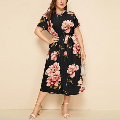 China 2021 viable lacking tight sleeve plus size dresses Autumn Women Casual Dress for sale