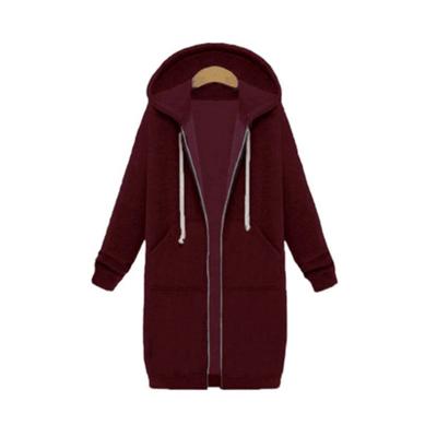 China Autumn And Winter Women's Sweater Mid Length Hooded Women's Winter Long Sleeve Jacket Anti-wrinkle for sale