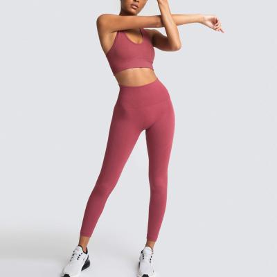 China Breathable Yoga Sets Seamless Leggings Women Sports Apparel Yoga Equipment Gym Fitness for sale