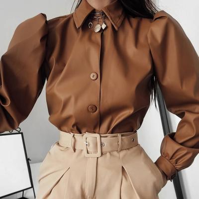 China QUICK DRY Long Sleeves Ladies Elegant Women Tops Loose Blouse Fashionable for sale