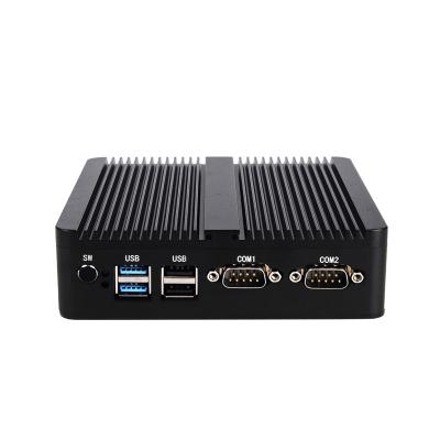 China For Business 135*125*40MM 2 COM PC 2 Lan Port Celeron N2830 J1800 J1900 Industrial Fanless Mini PC for sale