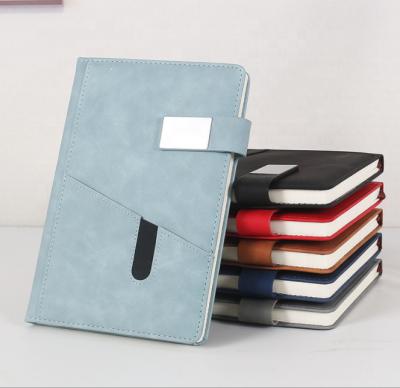 China Wholesale Spiral Notebook High Quality Canvas Planner Cover Cloth PU Leather Notebook With Elastic Pen Holder for sale