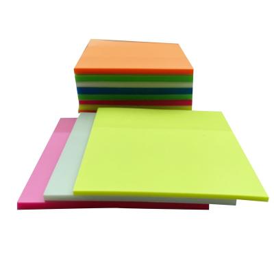 China Self Adhesive Message Reminder Colorful Removable Removable Translucent Sticky Notes School Office Memo Pads for sale