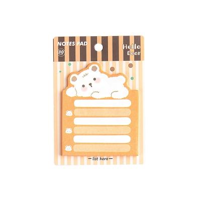 China Custom Die Cut Self Adhesive Daily Kawaii Notes Sticky Note Pads for sale