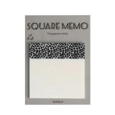 China Self Adhesive Custom PET Clear Sticky Notepad Set for sale