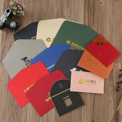 China Greeting from the Invitation Envelope Custom Gold Foil Stamp Wedding Envelope Hot Gift Voucher Envelope for sale