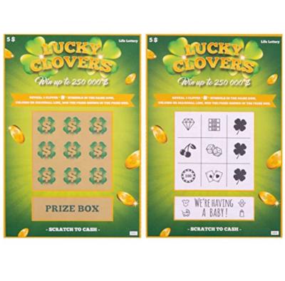 China Pull the ultimate prank on your friends & High Quality Funny Family Lottery Game Ticket Printing Prank Paper Scratch Cards for sale