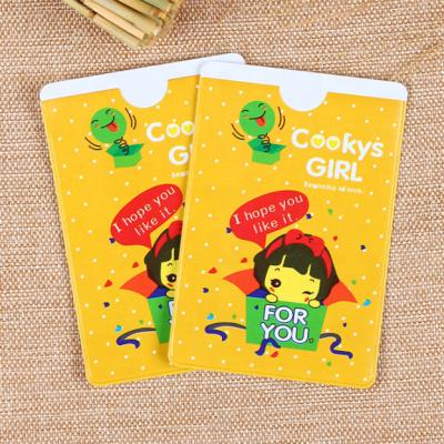 China Fashion Custom Protective Storage Bag White PVC Plastic Travel ID Card Case Cartoon Pattern for sale