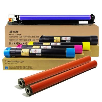 China Print/Copy/Scan laser copier drum cartridge toner and spare parts for used Xerox workcentre 7525 machine 7530 7535 7545 7556 with Fuji OPC for sale