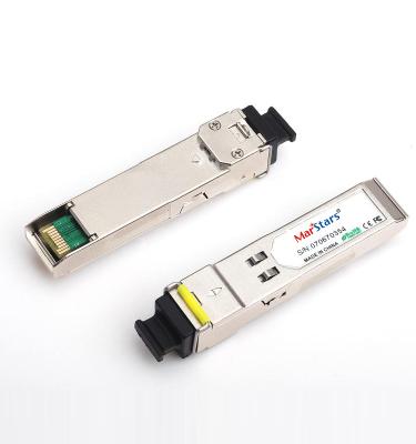 China FTTH 1.25G 1G 10G 1310nm mini singlemode 20KM wavelength transport module SFP transceiver ddm for FTTX application for sale