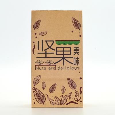 China Custom Printed Biodegradable Logo Grease Oil Proof Burgers Bread Burger Donuts Packaging Kraft Paper Greaseproof Bags For Fried Food for sale