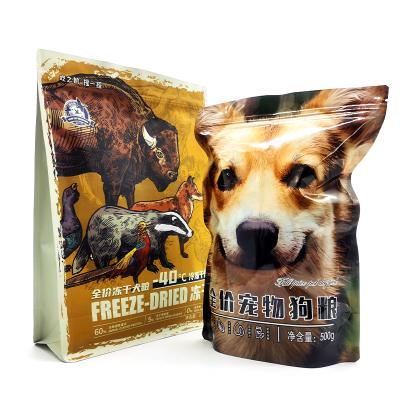 China 5 Kg Disposable Custom Slipper Frosted Plastic Underdress Aluminun Plastic Ziplock Holder Up Dog Food Snacks Packaging Bags for sale