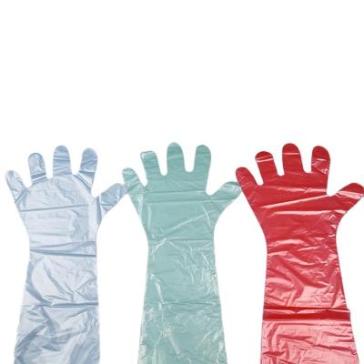 China LDPE EVA Plus Veterinary Long-Cuff Pe Glove Arm Length Disposable Gloves For Animals for sale