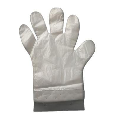 China Convenient High Quality Food Handling HDPE Vinyl PE Transparent Disposable Glove Thickened Disposable Clear Plastic Gloves for sale