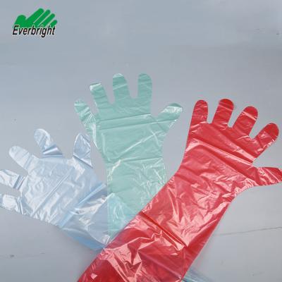 China Cleaning China Made Extra Long Cleaning LDPE Veterinary Glove Disposable Long Sleeve Glove Plastic Gloves for sale