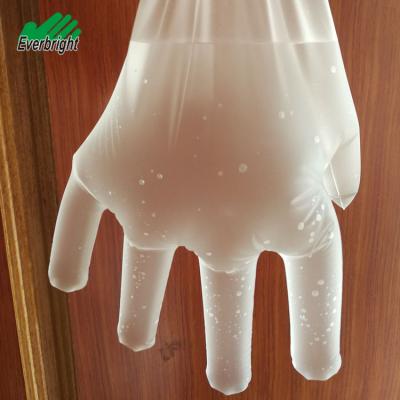 China Food grade pe plastic glove disposable transparent washing cleaning gloves for sale