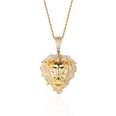 China Brass Environmental Friendly Hip Hop Pendant Large Quality 18K Gold Zircon / White Gold Designed Pendant for sale