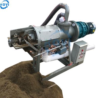 China Cow Dung Drying Machine Screw Press Mud Dewater Waste Cleaning Cow Dung Poultry Animal Pig Manure Drying Dewatering Machine for sale