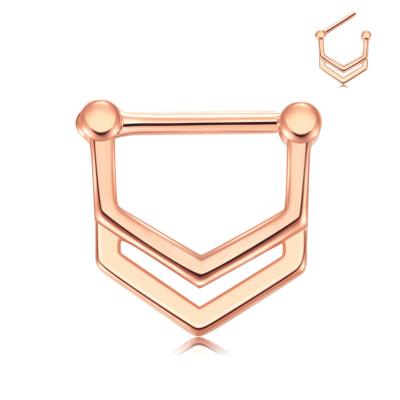 China CLASSIC Custom Piercing Stainless Steel Septum Nose Rings Stainless Steel Chain Nose Ring for sale