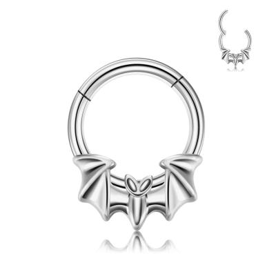 China New Fashion CLASSIC Bat Design Titanium Nose Ring Sexy Custom Nose Rings For Women Stainless Steel for sale