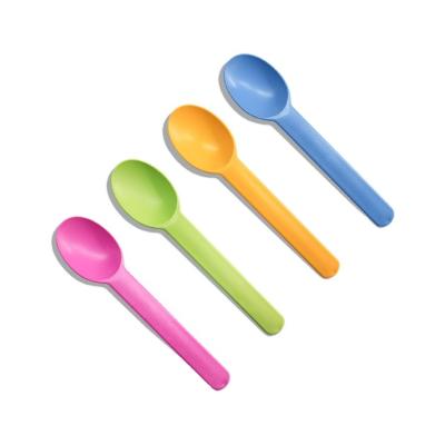 China Small Dessert Spoons Made of Biodegradable Cornstarch with Customized Logo and Color for sale