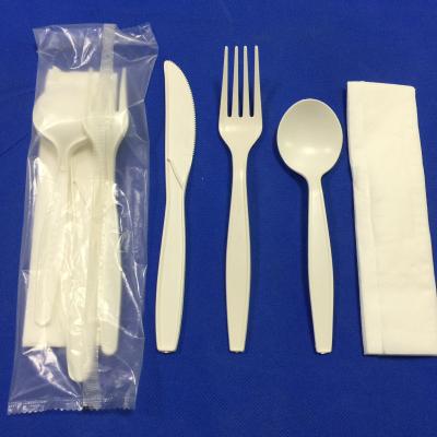 China Compostable Cornstarch Cutlery Set for Sustainable Potluck Dinners and Catered Events for sale