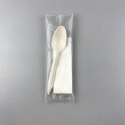 China Eco-Friendly Biodegradable Spoon Tissue Wrapped and Plastic Type Polylactic Acid for sale