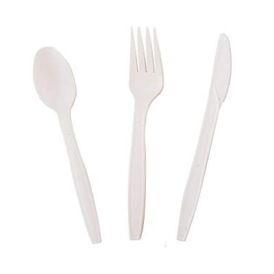 China Compostable Cutlery Biodegradable Spoon and Fork Knife Tableware PSM for Restaurants for sale