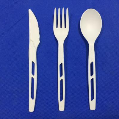 China Fast Food and Takeaway Services Cpla Cutlery Set with Customized Logo 100% Compostable for sale