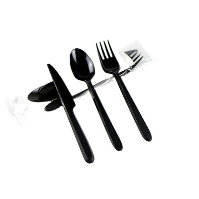 China Disposable Cutlery Pack with Polylactic Acid Fork Spoon and Customized Napkin for sale