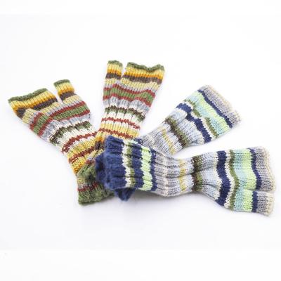 China Best Quality Warm Washable Winter Warm Women Cable Long Twist Knit Fingerless Arm Mittens for sale