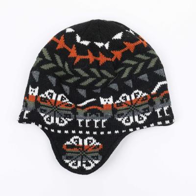 China JOINT Custom Earflap Hat Winter Ear Flap Beanie Hat for sale