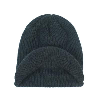 China COMMON Winter Hat Warm Knitted Snow Ski Caps With Visor for sale