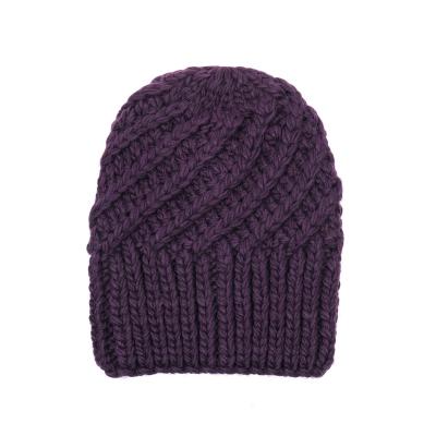 China COMMON Autumn Winter Kids Girls Fashion Acrylic Hand Knit Hat Pompom Beanie for sale