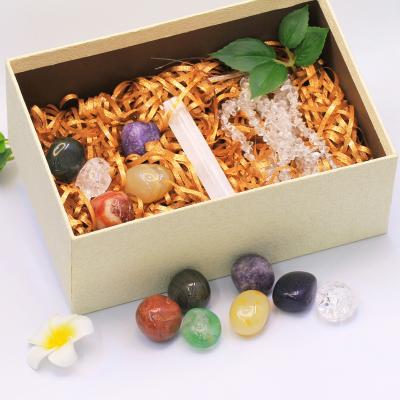 China China Hot Sales Healing Worry Stone Energh Crystal Chakra Healing Stone Therapy Meditation For Reiki Gift Box for sale