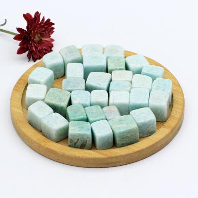 China Wholesale Natural High Quality Amazonite Crystal Cube Tumbled Stones For Rock Quartz Healing Gift from China for sale