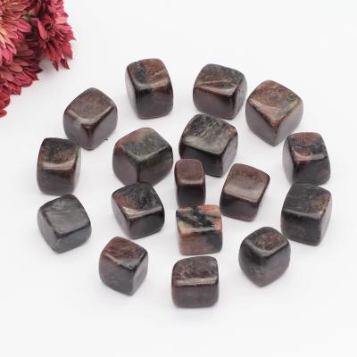 China China Wholesale Natural Polished Quartz Crystal Healing Fireworks Garnet Cube Tumbled Stone For Decoration for sale