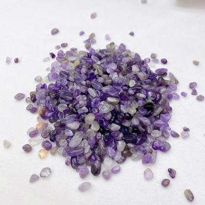 China China wholesale natural healing gemstones garden decoration Crystal Chips Gravels Amethyst Reiki For. for sale