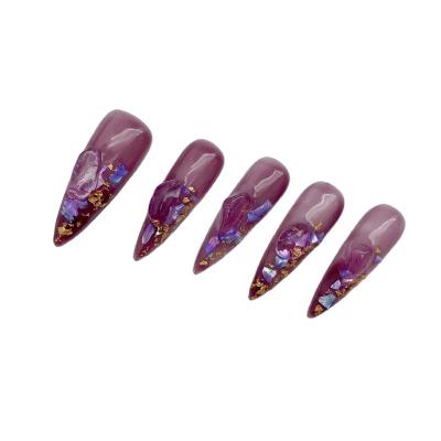 China Hot Wholesale China Energy Healing Fingers With Hearts Amethyst Nails Crystal Chips For Spring All Recovery for sale